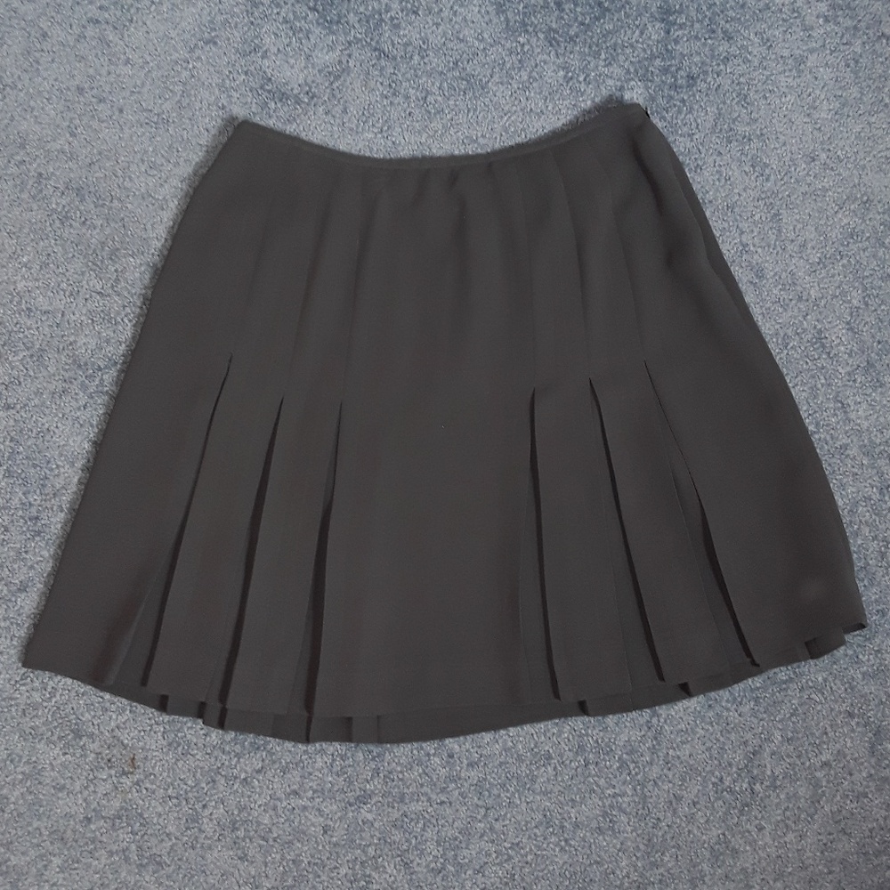 Plus Size Grey Gray Pleated Skirt